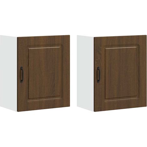 Maison Exclusive - Pensili da cucina 2 pz Kalmar in Legno Multistrato color rovere Marrone