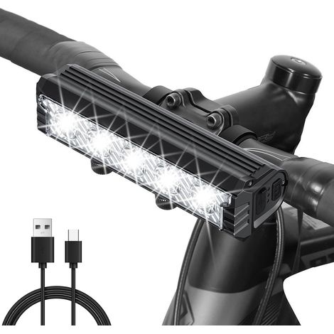 2800 Lumen E-Bike-Scheinwerfer – Fahrradlampe – Fahrradlicht – 5 LEDs – 5 Modi – 6400 mAh – IPX5 wasserdicht (1/5)