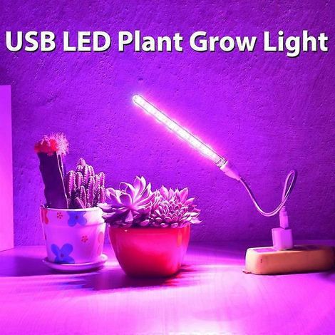 Lampe horticole hydroponique USB LED à spectre complet, lampe phytosanitaire flexible, éclairage de croissance pour semis de fleurs et serre, modèle unique (1/5)