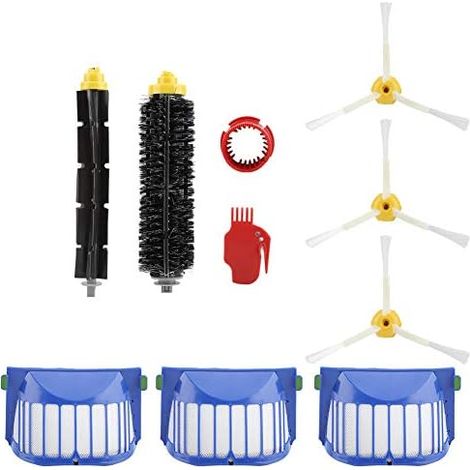 Cepillo batidor para Irobot Roomba, cerdas de filtro, cepillos suaves de 3 brazos, herramienta de limpieza para aspiradoras de las series 600, 610, 620, 625, 630 y 650.