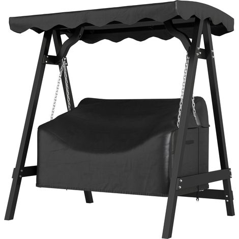 Housse balancelle jardin 2 places imperméable, anti-vent, anti-UV, Oxford 420D (1/5)