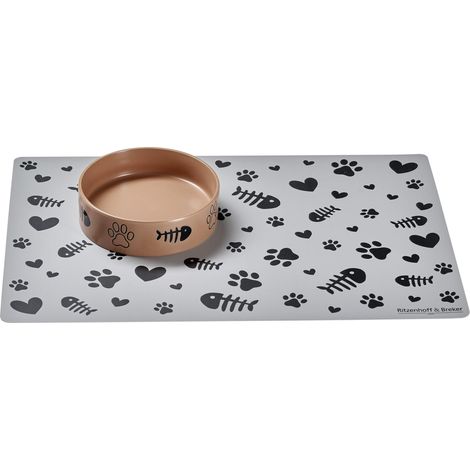 MIKA CAT GAMELLE POUR CHAT AVEC TAPIS DE GAMELLE, 350 ML, ROUGE RITZENHOFF & BREKER KATZENNAPF