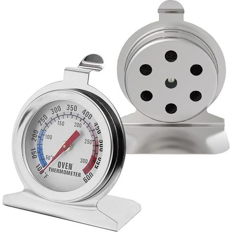 Thermomètre de four en acier inoxydable, thermomètre à aiguille 50-300 °C, résistant à la chaleur, thermomètre de cuisson précis, base stable, pour la cuisine et le four (1/5)