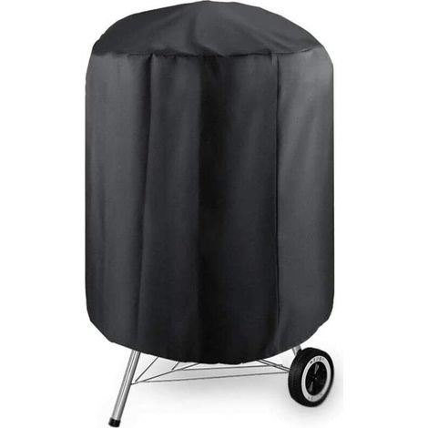 Housse Barbecue barbecook Ronde 5877CM Bâche Housse de Protection BBQ Résistante 210D Imperméable Antipoussière Anti -UV Anti-vieillissement Couverture de Grill Sangle Ajustable (1/4)