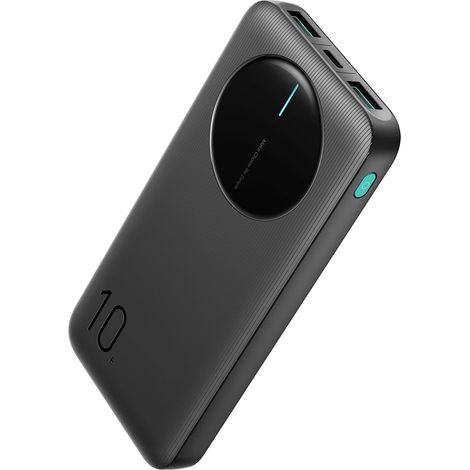 Powerbank JR-PBF12 10000mAh 2,4A 2x USB-A 1x USB-C - schwarz (1/5)