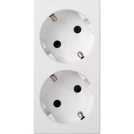 Base doble schuko a tornillo sin led blanco SIMON 50000472-030