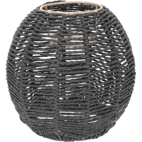 Abat-jour d'extérieur en osier, abat-jour en rotin, abat-jour japonais, abat-jour tissé pour suspension, abat-jour de rechange (1/2)