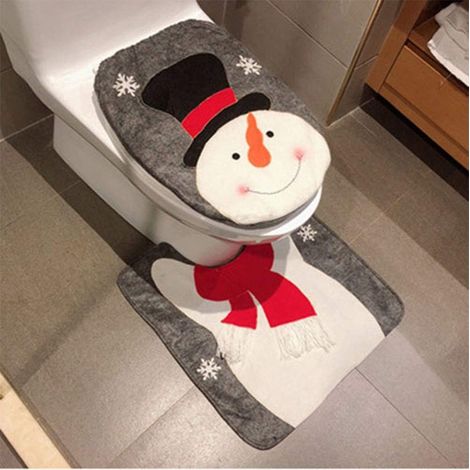 Party & Accessoires Weihnachten Schneemann Weihnachtsmann Hirsch Toilettensitzabdeckung