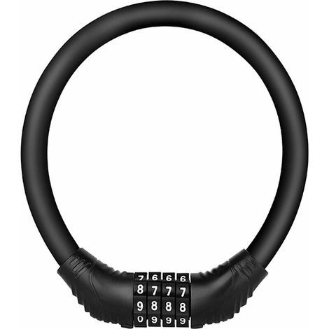 Antivol de vélo - Mini cadenas portable pouvant être combiné librement - Idéal pour vélo, moto, portail, clôture (noir) (1/5)