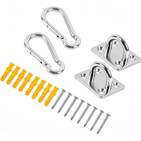 Crochet à vis, 5 mm, 8 mm, inox, avec vis, à visser, plafond (1/5)