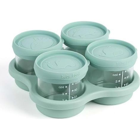 Boîtes alimentaires en verre pour enfants avec couvercles en silicone, bocaux de conservation avec plateau, compatibles micro-ondes et lave-vaisselle. (1/5)