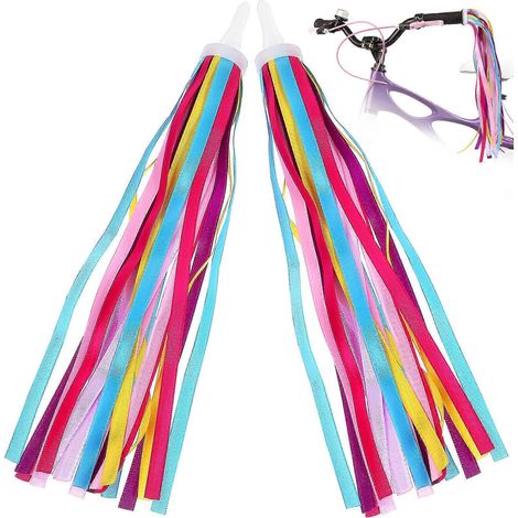 Accessoires de décoration pour vélo enfant, pompons, lot de 2 paires en polyester multicolore (1/5)