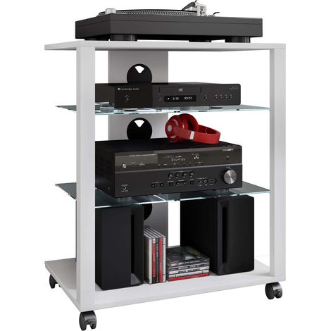Hifi Furniture Support Glass Multimédia Folas Rolls 70x60x41 - VCM (1/3)