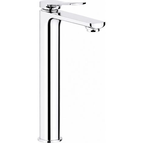 Mitigeur lavabo monotrou, modèle haut avec levier incliné et vidage clic-clac Pollini Kora MXLHMCLMCCR Chromé (1/4)