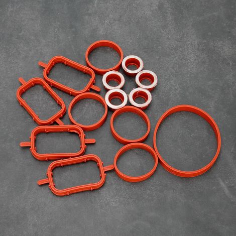Kit de collecteur d'admission 14 pièces compatible avec les moteurs diesel 6 cylindres M57, M47, E87, E46, E90, E91, E92, E93, E39 et E60. (1/5)