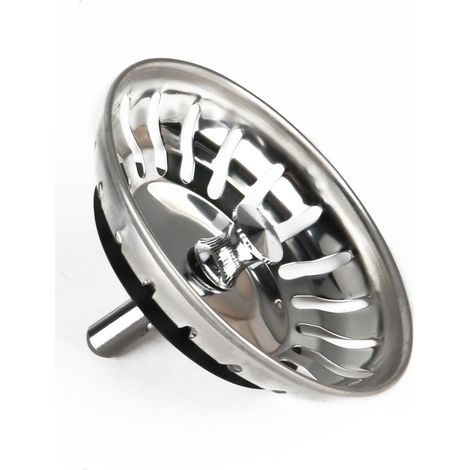 Tapón para fregadero de cocina, cesta de drenaje para fregadero de cocina - Colador universal de acero inoxidable, desagüe para fregadero, apto para lavavajillas, antiobstrucción y antidesbordamiento (1/4)