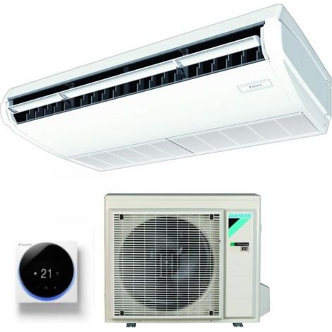 Climatizzatore Condizionatore Daikin Pensile a Soffitto DC Inverter 12000 BTU FHA35A R-32 Wi-Fi Optional con Comando a Filo - Garanzia Italiana R-32,Comando a Infrarossi BRC4C65,Italia 2+2