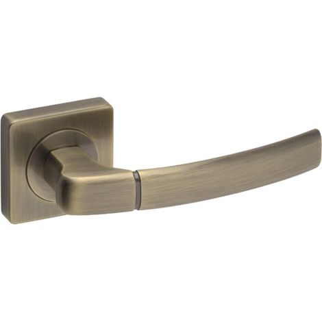 Manilla de puerta DH91, Carino, Línea Básica, placa redonda, oro antiguo (1/2)
