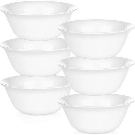 Weie glasschalen 300 ml 6er set