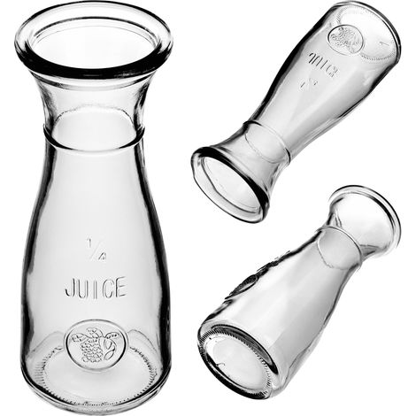 KADAX Karaffe aus Glas, Universelle Wasserkaraffe, Glaskanne, 250ml, 1 Stück