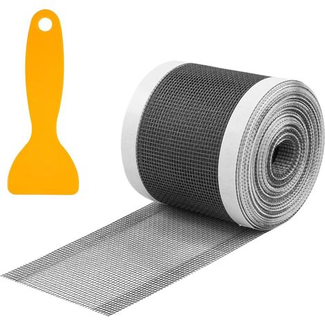 Filtre à cheveux jetable pour siphon de douche, 10 cm x 10 m, avec grattoir en plastique, filtre à cheveux rectangulaire en maille pour salle de bain (1/5)