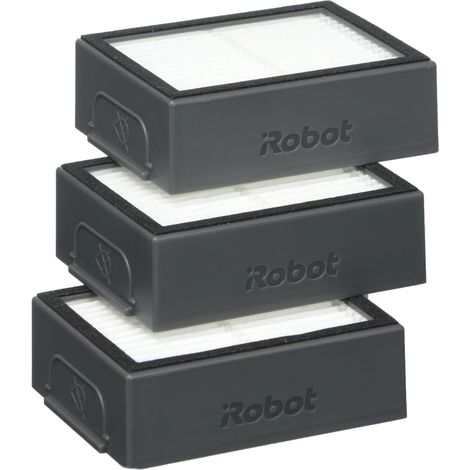 Lot de 3 filtres pour aspirateur Robot séries i et e, Noir et Blanc (1/3)