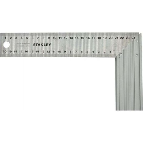 Squadrina da falegname - Graduazione fronte-retro Classe II - 250 mm - Acciaio inossidabile - STANLEY, 1-45-685
