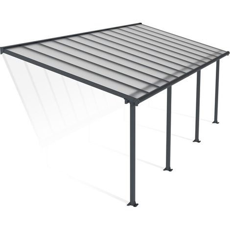 Palram - Canopia Aluminium Terrassenüberdachung Olympia Anthrazit 295x739x305 cm