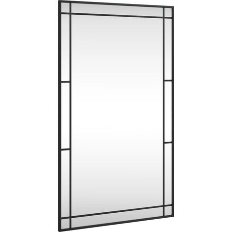 Miroir mural noir 60x100 cm rectangulaire fer