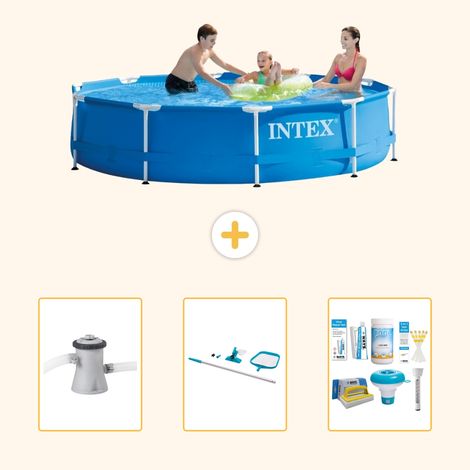 Intex Piscine Tubulaire Ronde - 305x76 cm - 4-pièces S22463 (1/5)