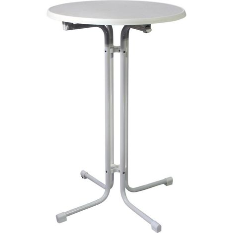 Klapp-Stehtisch,70cm Stahl, Farbe: weiß