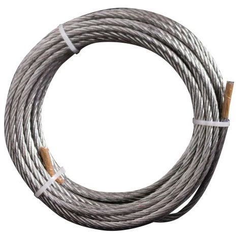 10 mt cavetto fune in acciaio zincato con 72 fili   5 mm fune metallica