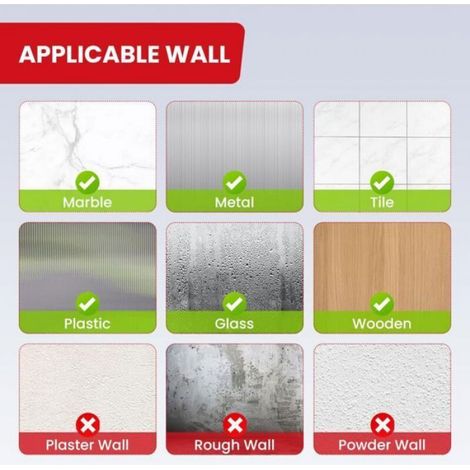 Ruban adhésif double face - MHY® - Extra fort - Nano Tape - Sans traces - Amovible - Réutilisable - Lavable - 4,5x1,5 cm (1/4)
