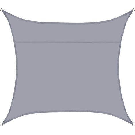 Voile d'ombrage imperméable 2,5 x 2,5 m Anthracite Rectangle Bloc UV Pare-soleil pour arrière-cour, terrasse, terrasse, jardin, activités de plein air et installations - RWVoile d'ombrage (1/5)