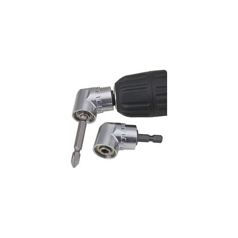 Tournevis Porte-Adaptateur 105 Degrés Perceuses à Angle Droit Pilote et Adaptateur Renvoi d'angle pour Visseuse Hexagonal 1/4 '' Accessoires pour Tournevis, 6,35MM