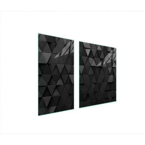 GLASSCHUTZPLATTE FÜR HERD 90x52 SCHWARZ (1/5)