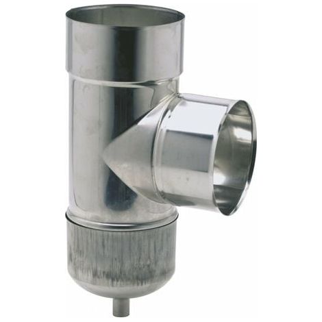 Té tubage 90° inox 304 + purge Ø146 piquage mâle - TEN