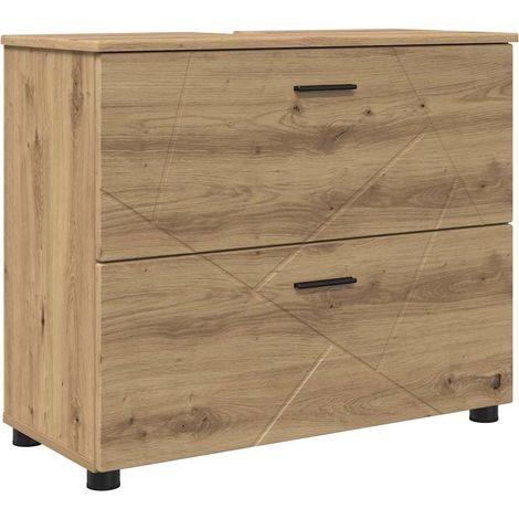 Cabinet de salle de bain Chêne artisanal 76,5 x 35 x 64 cm CFW572490 (1/5)