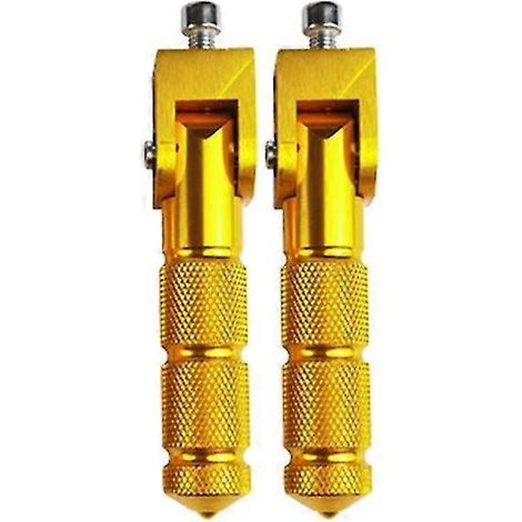 2 Stück Fußrasten für Elektrofahrzeuge, Motorräder, Motocross-Fahrräder, Mountainbikes – Gold (1/5)
