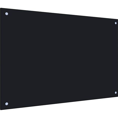 Maison Chic – Dosseret de cuisine noir 90 x 60 cm – Verre trempé résistant à la chaleur – Protection anti-éclaboussures facile à nettoyer