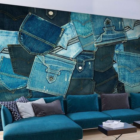 Papier peint poches de jeans - 350 x 245 cm