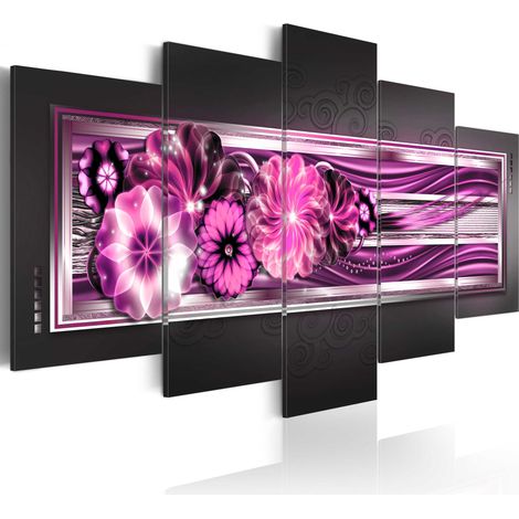 Quadro - Onde in rosa - 200x100 (1/4)