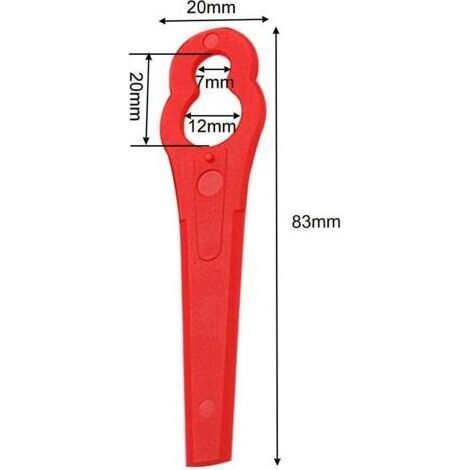 Pair Lot de 100 Lames en Plastique de Rechange pour Coupe Bordure Florabest LIDL FRTA 20 A1,FAT 18B3, FRT18A (1/5)