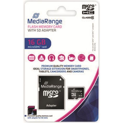 MEDIARANGE MicroSD-Card Class 10, 16 GB