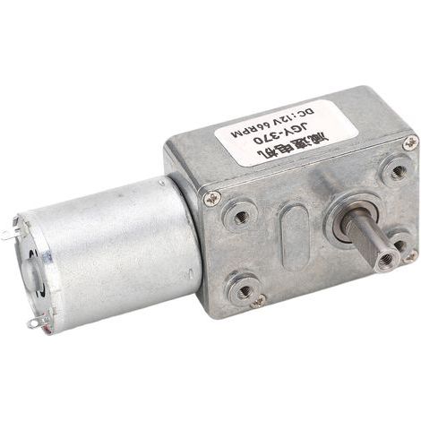 Gleichstrom-Getriebemotor, einwellig, CW/CCW, selbsthemmend, Schneckengetriebemotor mit Sockel für Etikettendrucker und Backöfen, 12 V, 66 U/min (1/5)