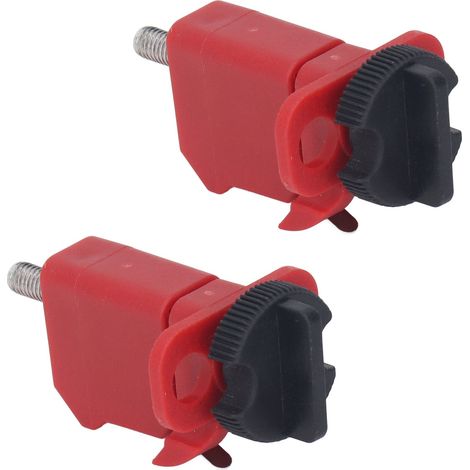 2-teiliges Set mit Sicherungsautomaten-Verriegelungsvorrichtungen aus ABS, Mini, hochtemperaturbeständig, kompakt, für elektrische Verriegelungen (1/5)