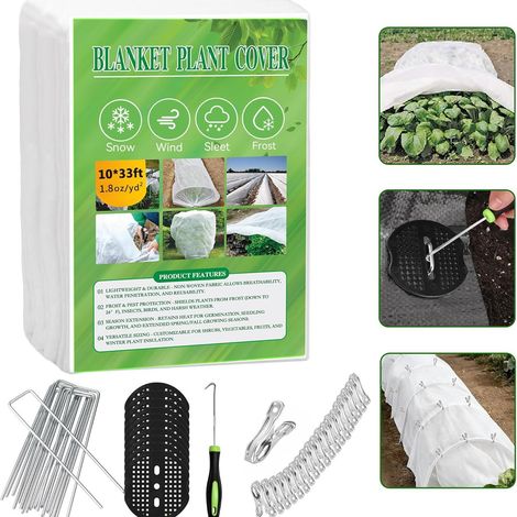 Nouvelle couverture hivernale blanche épaisse 30g/m² en non-tissé, protection anti-gel pour jeunes plants et légumes du jardin