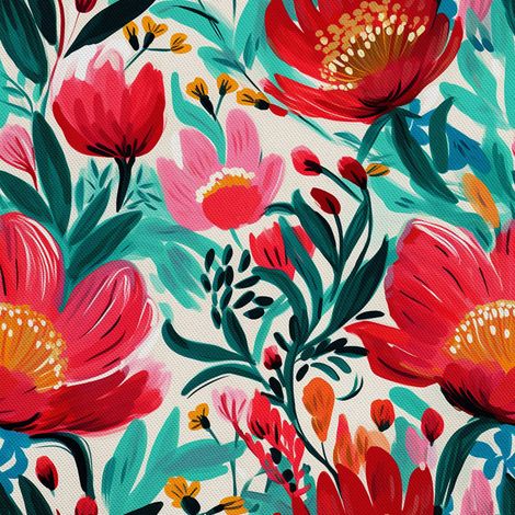 Tela decorativa para exteriores Oxford - Flores - DX2596 (1/5)