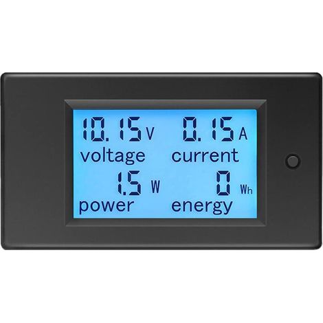 Voltmetre Amperemetre DC 6.5-100V 20A, Tensionmetre Wattmetre Testeur Tension Courant Puissance énergie Numerique LCD énergiemètre (1/5)