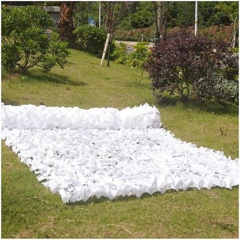 TAISHENGDA – Sonnenschutznetz für den Garten, Tarnnetz, Schattierungsnetz, Sonnensegel, Zeltplane, Isolierung für Gewächshäuser, doppellagig, weiß, 4 x 5 m (1/5)